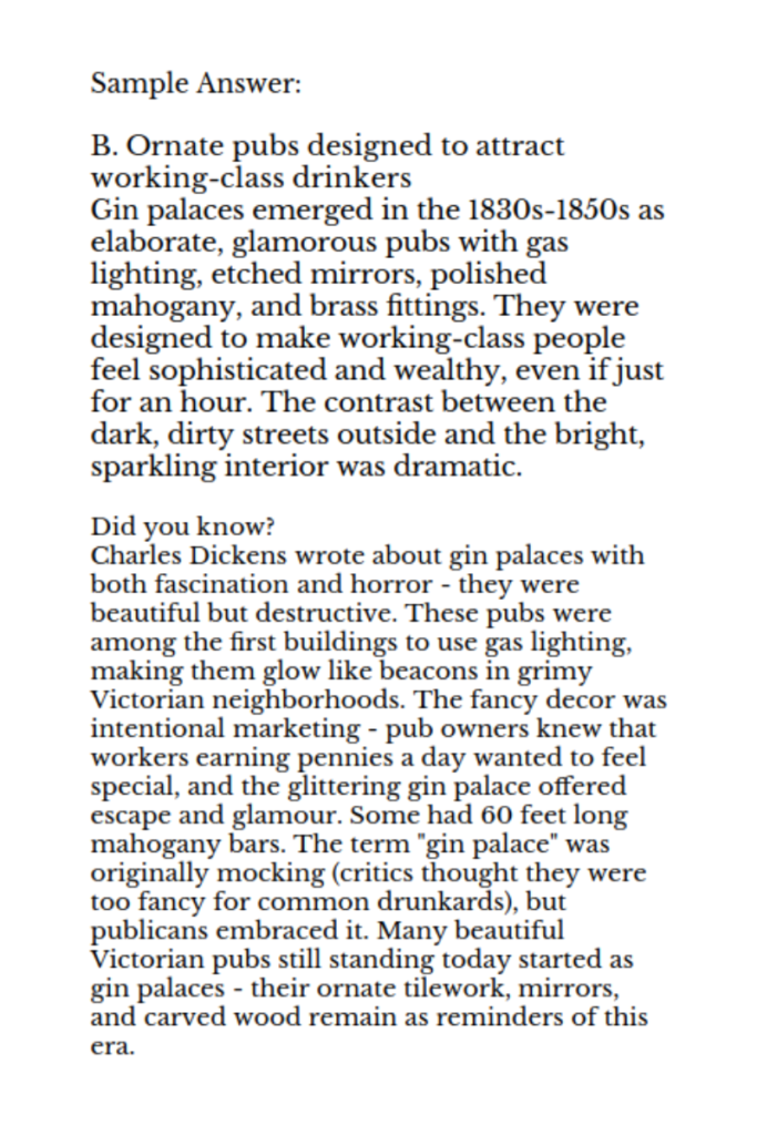 Gin Trivia quiz answer